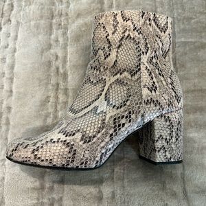 Snakeskin Booties